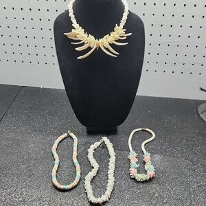 Bundle of 4 puka shell necklace